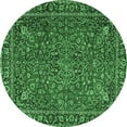 thumbnail image 1 of Ahgly Company Indoor Round Persian Emerald Green Traditional Area Rugs, 5' Round, 1 of 4