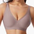 thumbnail image 3 of SPZTSX Women's Deep V Plunge Wireless Bra - Seamless No Underwire Push Up T-Shirt Bralette, 3 of 6