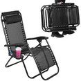 thumbnail image 4 of AmazingForLess Adjustable Zero Gravity Chair with Pillow and Cup Holder - Black, 4 of 13