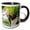 Black/White, variant on 3drose, Alaska, Lake Clark. Grizzly Bear Walks Shoreline Among the Boulders., 11oz Two-tone Red Mug
