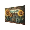 thumbnail image 2 of 8x12 inch Canvas Hanging Picture Sunflower Vase 'Always Positive' Slogan,Bedroom Painting Decor Accessory,Inspirational Wall Art,Garden,Bedroom,Home Decor Painting Canvas,Motivational Gifts, 2 of 6