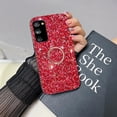 thumbnail image 2 of Luxury Bling Phone Case Compatible with Samsung Galaxy S20 FE 5G for Women Girls, Slim Soft TPU Bumper Glitter Sparkle Shiny Cover with Ring Kickstand for Samsung Galaxy S20 FE 5G CZ-Red, 2 of 7