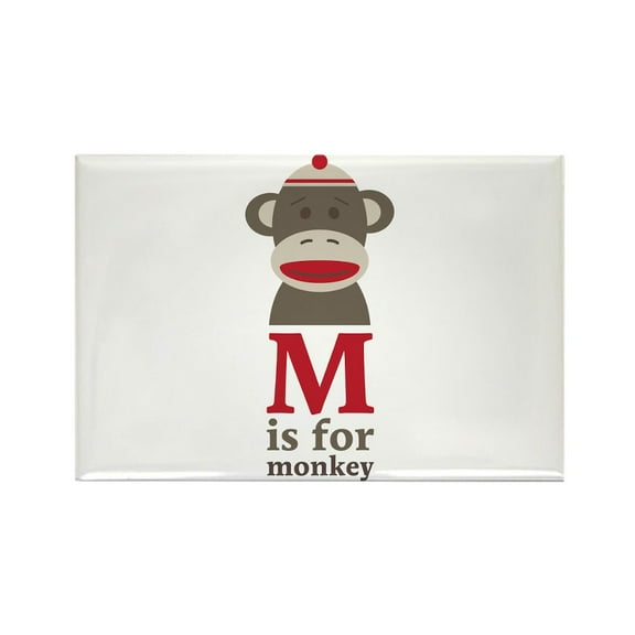 CafePress - M Is For Monkey Magnets - Rectangle Magnet, 2"x3" Refrigerator Magnet