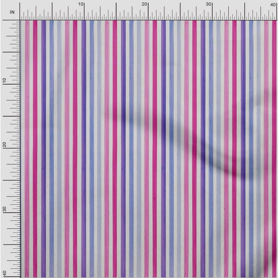 oneOone Cotton Poplin Fabric Stripe Panel Print Fabric BTY 56 Inch Wide