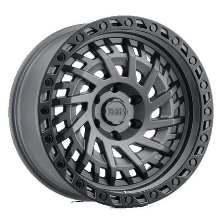 Black Rhino Aluminum Rim SHREDDER 17X9in Matte Gunmetal with Black Ring Finish, 1790SHD006140G12