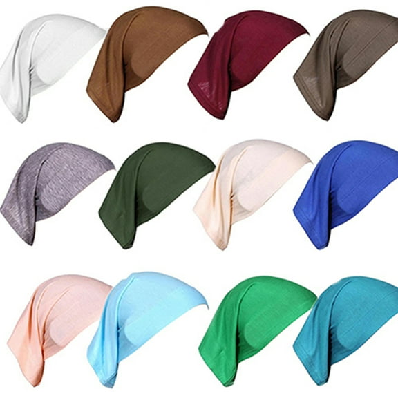 Steger Headscarf Cap Mercerized Cotton Scarf Caps Women Turban Hat Beanie Head Scarf Head Wrap Headwear for Women Girls