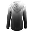 thumbnail image 3 of Jinhomg Fashion Heart Print Sweatshirt for Women Loose Comfy Long Sleeve Drawstring Hoodie Lightweight Casual Button Up Holiday Pullover with Pocket Black XL, 3 of 5