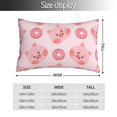 thumbnail image 2 of Pofeuu Pigs Head And Donuts Print Polyester Microfiber Plush Pillowcases, Super Soft and Cozy Pillow Case Covers with Envelop Closure（Pillow core not included）-20"x30", 2 of 6