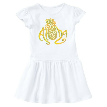 

Inktastic Aloha- with multicolor yellow pineapple Gift Baby Girl Dress