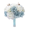 thumbnail image 3 of Ramo de novia, adorno de flores artificiales de seda, arreglos florales, centros de mesa Ancho de 22 cm, 3 of 9