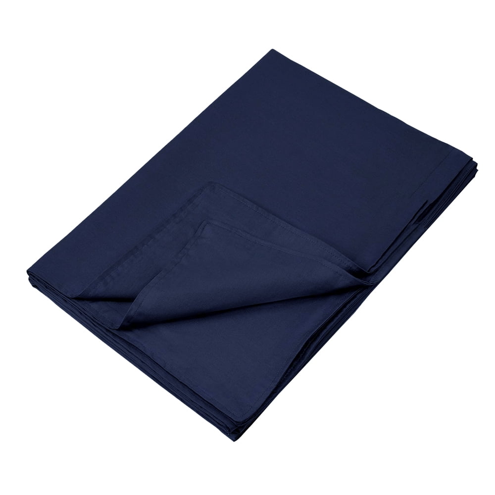 Blue Cotton Duvet Cover for 48x72 Weighted Blanket with 2 Pillowcases