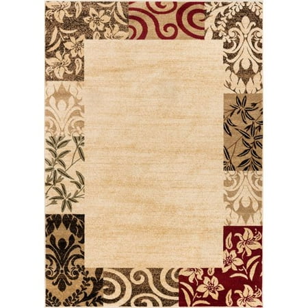 - Fleur De Lis Living Janell Vane Willow Patch Border Area Rug