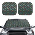 thumbnail image 2 of Bingfone River Freshwater Fish Windshield Sun Shade 2-Piece Foldable Car Front Window Sunshade for Most Sedans SUV Truck-Large, 2 of 6