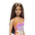 thumbnail image 4 of Beach Barbie Doll with Light Brown Hair Wearing Tropical Pink and Orange Swimsuit, 4 of 8