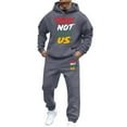 thumbnail image 2 of Jogging Suits for Men 2 Piece Set Letter Print Relaxed Fit Hoodie Sweatshirt and Joggers Sweatpants Sets Comfortable Fall Winter Long Sleeve Sport Suit with Pocket, 2 of 4