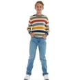 thumbnail image 6 of Sezzit Boys 100% Cotton Crewneck Sweater Soft Knit Pullover for Fall and Winter Long Sleeve Warm Knit - Multicolor Stripes - Size 16, 6 of 7