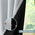 thumbnail image 2 of Thermal Insulated 100% Blackout Curtains For Bedroom With Black Liner, Double Layer Full Room Darkening Noise Reducing Grommet Curtain(2 Panels), 2 of 4