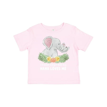 

Inktastic I ll Never Forget That My Nana Loves Me with Cute Elephants Gift Toddler Boy or Toddler Girl T-Shirt