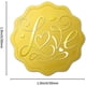 thumbnail image 3 of 100 sellos de papel dorado con letras en relieve, 2 pulgadas, autoadhesivos con texto en inglés "Love", etiquetas decorativas para sobres, diplomas, certificados, premios y graduaciones, 3 of 8