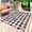 Black, variant on Valentine's Day Outdoor Rug 6x9 Ft - Reversible Patio Rug Outdoor Camping Rugs, Spring Roses Pink Bows Black White Plaid Indoor Outdoor Area Rugs, Non-Slip Outdoor Carpet Runner for Deck/Porch