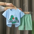 thumbnail image 2 of Fesfesfes Toddler Outfits Summer Girls And Boys T-shirt Baby Suits Clothes Short Sleeve Shirts Shorts Set, 2 of 3