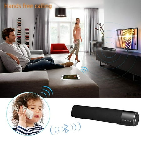 Sound Bar TV Soundbar Wired and Wireless Bluetooth Home Theater TV Speaker, Surround Sound Bar for TV, PC, Cellphone