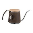 thumbnail image 6 of Tongina Pour over Coffee Kettle Drip Coffee Kettle PU Leather Wrap Fast Heating Teapots Coffee Tea Pot for Bar Outdoor Indoor Kitchen dark brown, 6 of 8