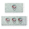thumbnail image 6 of FIESTA Skull & Vine Floral Sugar Skull Anti-Fatigue Comfort Kitchen Mat, Non-Slip Floor Mat, Padded Standing Desk Mat, White/Red/Black, 20"x39", 6 of 6