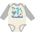 thumbnail image 3 of Inktastic My 1st Hanukkah Baby Boys or Girls Long Sleeve Baby Bodysuit, 3 of 5