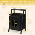 thumbnail image 2 of Cat Litter Box Furniture, Hidden Cat Bed End Table for Cats Nightstand Pet House, 2 of 5