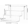 thumbnail image 2 of 2 pcs 4 Tier 12x 9 Inch Acrylic Display Stand Riser Shelf Clear Risers Perfume Stand for Tier Tiered Decoration and Organize Step Cupcakes Table Cabinet Countertops Collectibles, 2 of 7