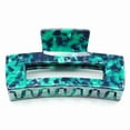 thumbnail image 2 of QinGoo Large Rectangle Hair Claw Clip for Thick Hair Strong Hold Women Hair Accessory 1 Count, 4.1 inch, Green, 2 of 5