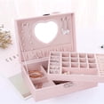 thumbnail image 1 of LSLJS Jewelry Box with Lock and Mirror Jewelry Organizer Storage Case with 2-Layers Display for Earrings Bracelets Rings Watches, Jewelry Boxs, 1 of 6