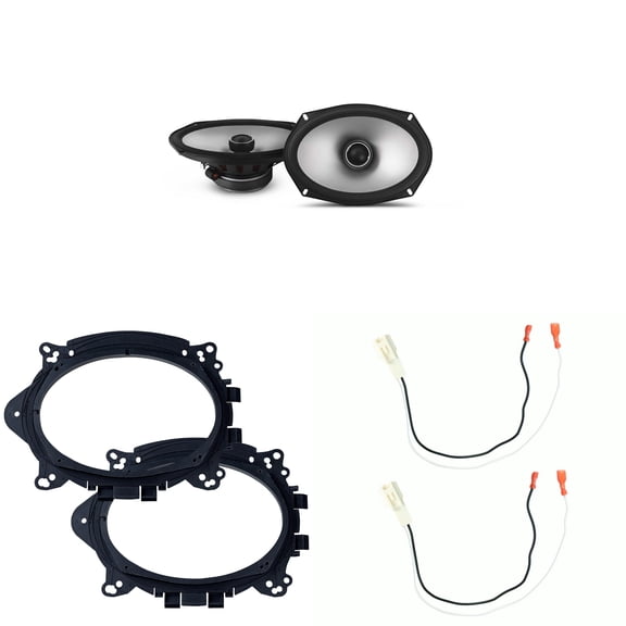 Alpine Speakers 6X9 inch for Toyota Corolla 2014-2019 Upgrade Kit - Pair of S2 Series with Adapters and Harness, Car Audio Rear Deck Speaker S2-S69