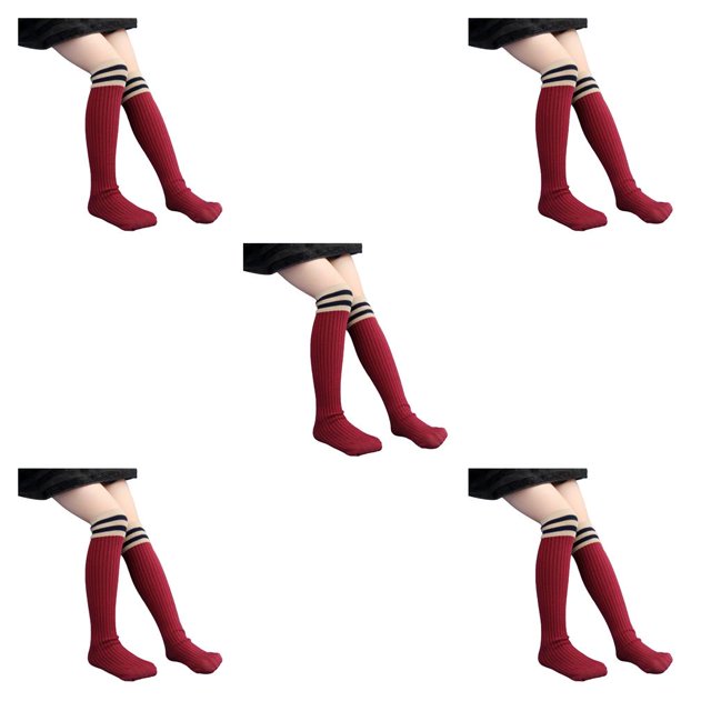 Minnieouse Calcetines de tubo medio transpirables a la moda gran elasticidad hermoso regalo medias lindas que absorben el sudor para niños tipo 37 tipo 37 5piezas