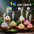 thumbnail image 4 of Noahstrong 500ml Essential Oil Diffuser with 8*10ml Essential Oils Set, Woodgrain Aromatherapy Oil Diffusers with Remote Control, Fragrance Air Humidifier Vaporizer for Large Room Bedroom Office, 4 of 12