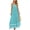 Aqua Green, variant on Women Summer Flowy Maxi Dress Casual Sleeveless Spaghetti Strap Ruffle Beach Long Dresses