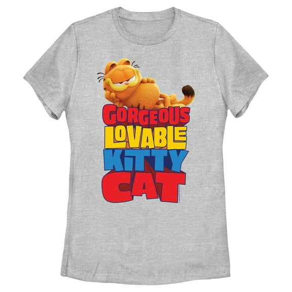 Women's The Garfield Movie Gorgeous Loveable Kitty Cat Graphic T-Shirt
