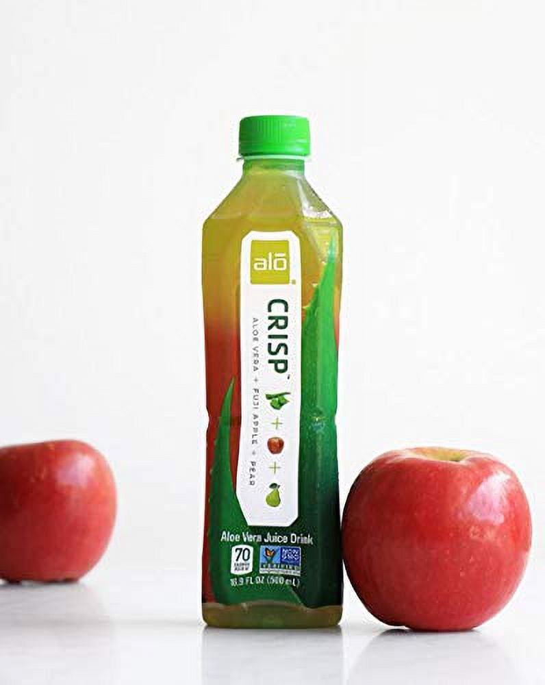 (Pack of 12) Alo Crisp Fuji Apple + Pear Aloe Vera Juice Drink, 16.9 fl oz