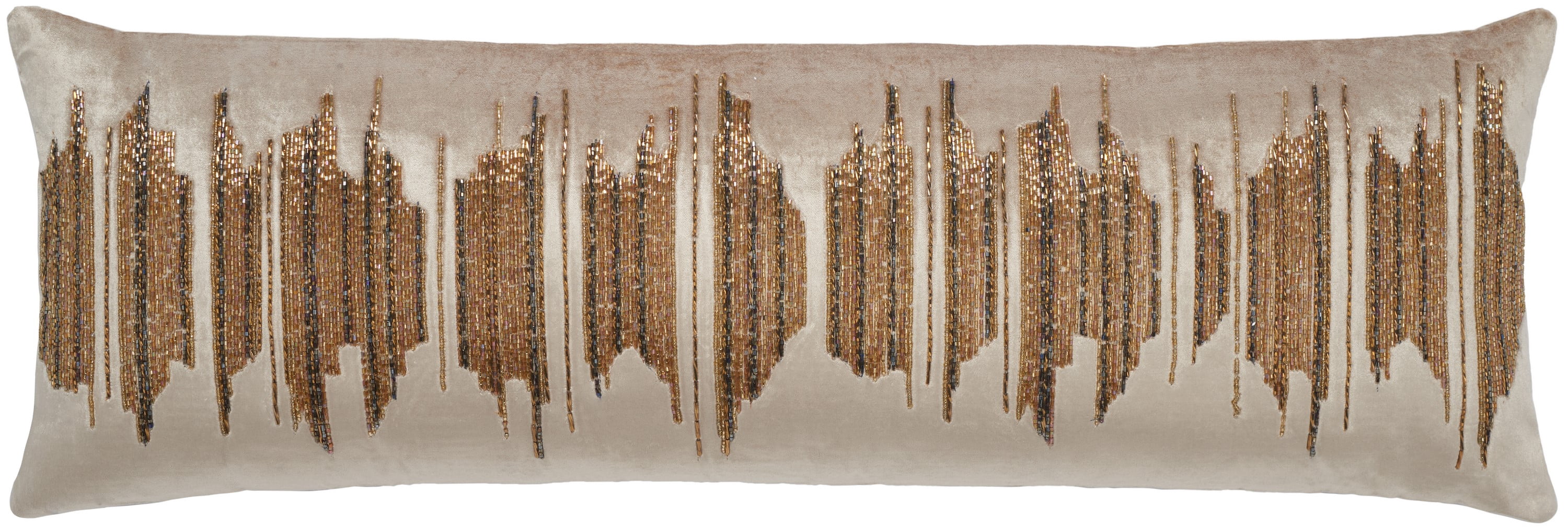 SAFAVIEH Deston Abstract Pillow, 24" x 24", Beige/Gold/Copper