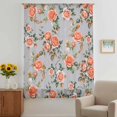 thumbnail image 3 of Red Rose Sheer Curtains 84 Inches Long, Farmhouse Romantic Botanical Floral Vines Light Filering Curtains, Breathable Simi Curtain Privacy Drapes for Living Room Bedroom Lightweight Window Treatment, 3 of 9