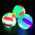 thumbnail image 1 of 3 Pcs Flashing Football LED Squeaky Dog Toy Bouncy Ball-6.5cm/2.56"-, 1 of 6