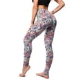 thumbnail image 4 of Zysthvn Tummy Control Leggings for Women Elastic Waist High Waist Athletic Workout Yoga Light Weight Pants for Women Printed Slim Fit, 4 of 6