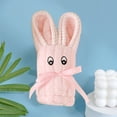 thumbnail image 2 of Cute Bunny Shaped Bath Towel, Colorful Fleece Small Towel, Squares Soft Comfortable Rabbit Shaped Towels, Bathroom Kitchen Cleaner Tool, Useful Easter Decorative Hand Towel for Home Travel, 30x30cm, 2 of 2