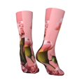 thumbnail image 3 of Goofa Delicate Pink Carnations A Printed Men's Crew Socks, Soft Durable Breathable Moisture-Wicking with Odor Control Cotton socks, 3 of 9