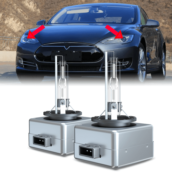 6000K HID Xenon Headlight Bulb for Tesla S 2012 2013 2014 2015 High & Low Beam