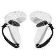 thumbnail image 1 of 1 Pair Touch Controller Grip Cover for Oculus Quest 2 Silicone Oculus Quest 2 Handle Cover Skin Anti-Throw Handle Protective Sleeve with Adjustable Knuckle Strap(White), 1 of 7