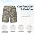 thumbnail image 3 of Mens Swim Trunks Army Digital Camouflage Quick Dry Board Shorts with Compression Liner, 3 of 6