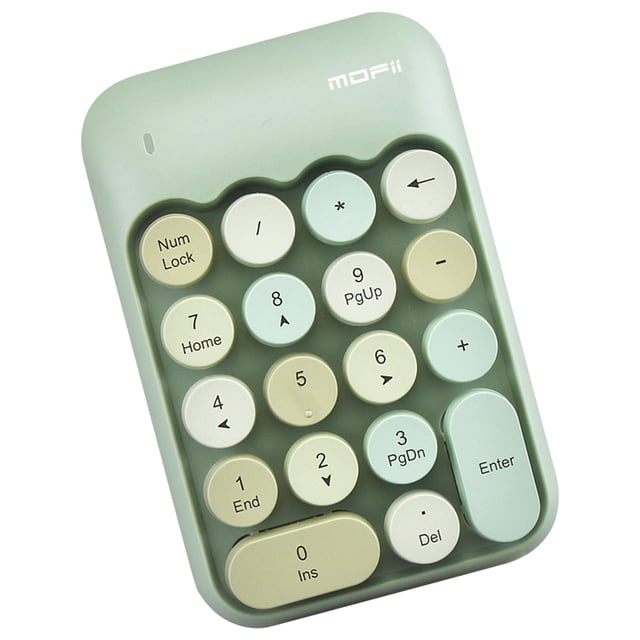Teclado numérico inalámbrico perfke 18 teclas receptor USB 2.4G color verde