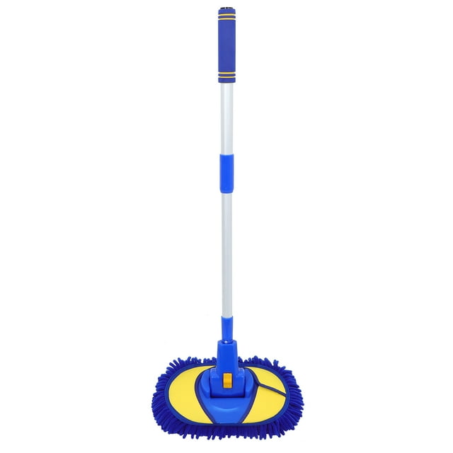 ColoMX Mop práctico de limpieza de automóviles Durable Coche Lavabo MOP Telescópico Coche Lavar MOP